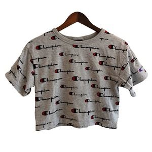 Champion crop top brand grey Tshirt XS